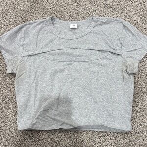 TNA Heather Gray Crop Top
